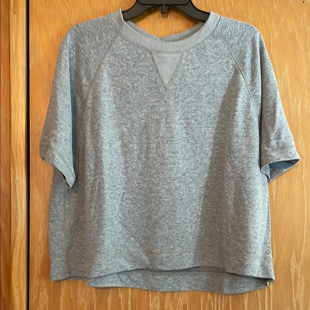 Prana Gray Relaxed Sweatshirt with Crew Neck